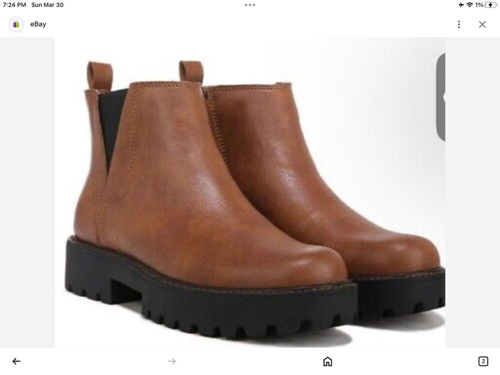 ZODIAC "Shiloh" Boot in Cognac Brown Sz 8.5 ~WATER REPELLENT~ **BRAND NEW**